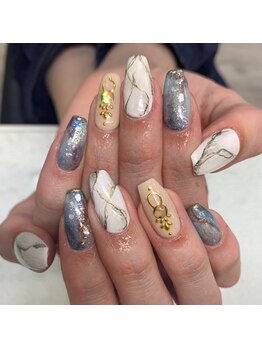 オレンジ 心斎橋店(ORANGE)/大理石ニュアンスネイル
