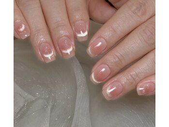 ピュアアンドリッチネイルサロン(Pure&Rich Nail Salon)/チークマグネットフレンチネイル