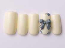 ジェミーネイル エビス(Jemiy nail ebisu)/花柄アイボリー春8480yen