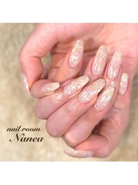 キラキラシースルーワンカラー