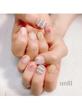 アンフィルルーム(unfil room)/ぷっくりチェックネイル♪