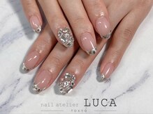 ネイルアトリエルカ(nail atelier LUCA)/M-923 大人ガラスフレンチネイル