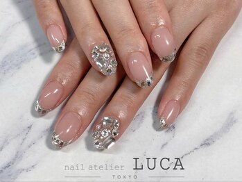 ネイルアトリエルカ(nail atelier LUCA)/M-923 大人ガラスフレンチネイル