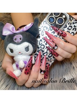 エスフィーネイルサロン ブリーユ(Esfy nailsalon Brille)/ヒョウ柄×クロミネイル