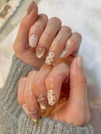 柔らかニュアンスネイル