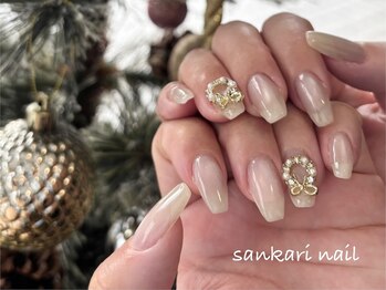 サンカリネイル バイ ヴァラ 新居浜 船木店(sankari nail by VALLA)/マグネットでクリスマスネイル♪