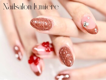 リュミエール(Lumiere)/ハートバレンタインネイル
