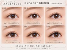 スタジオ スキンプロ(STUDIO SKINPRO)/まつげエクステ/本数別比較表♪