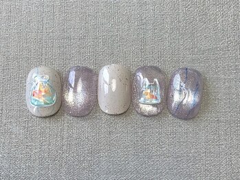 季節定額、金魚ネイル