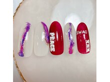 ミルネイル(Mil Nail)/ニュアンス英字デザイン