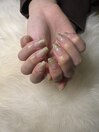 ゴールドラメのグラデーション