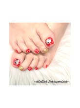 アトリエハルミナ バイ バラ 三島店(atelierharumina by valla)/ドットが可愛いフットネイル