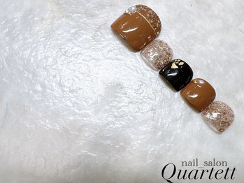 【ブラウン×ラメ×金箔】