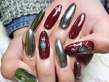 ネイル ゴシップ(Nail Gossip)/byユウキ ミラー×ターコイズ