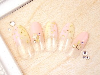ネイルサロンフォーユー(for u)/金箔タイダイ￥６９８０
