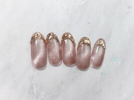 ガラスフレンチネイル