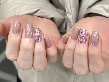 ウリネイル(uri nail)/ツイードネイル