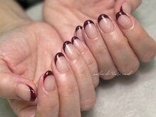 サロンドルリネイル(salon de Ruri nail)/■¥10000 ボルドー秋フレンチ