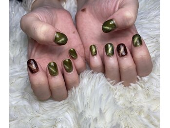 レディスペネイル ノマエ 名駅店(Redispe nail nomae)/秋色マグネットネイル