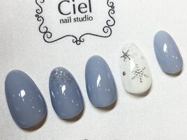 雪の結晶ネイル