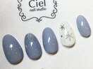 雪の結晶ネイル