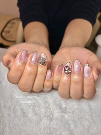 サクラマグネット&ビジュー盛り