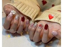 バラ 熊本店(VALLA)/Glitter×ハートネイル☆