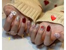Glitter×ハートネイル☆