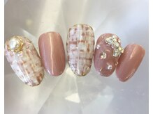 ラリュールネイル(L'Allure nail)/ツイードピンクベージュ￥8200