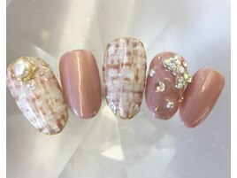 ツイードピンクベージュ￥8200