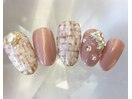 ツイードピンクベージュ￥8200