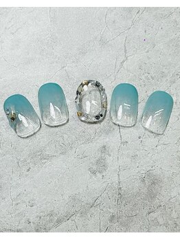 涼し気夏ネイル