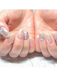 定額プラン　ミラーネイル