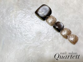 【ブラウン×ラメ×ミラー】