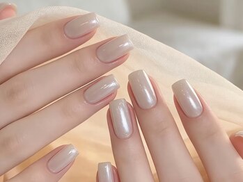 ベストネイル 渋谷109前店(Best Nail)/ミラーオーロラネイル ホワイト