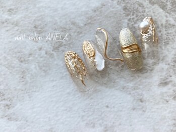 アネラ(ANELA)/ゴールドミラーネイル