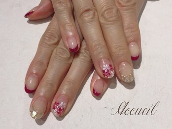 アクイユ 銀座店(ACCUEIL)/秋のフラワーネイル