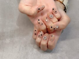 ハートホロネイル♪