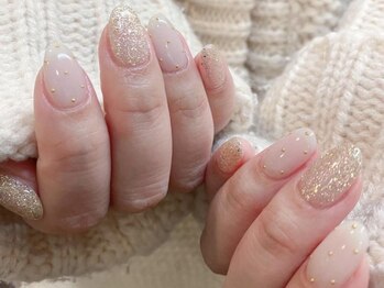 アイネイルズ 渋谷店(I nails)/【Tomoka.a】ホワイトラメ
