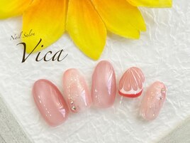 ピンク☆フルーツネイル