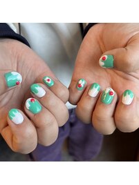 クリームソーダネイル