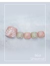 カラー2色、葉っぱ、ホイル