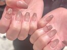 グラデ×リボン