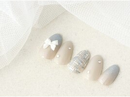 リボン×ツイード/冬/韓国っぽ