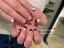黒フレンチ×白バラ¥7,000