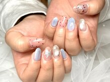 ハズグラスネイル(Haze Grass nail)/星ニュアンス