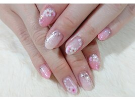 【一番人気です☆】桜ネイル
