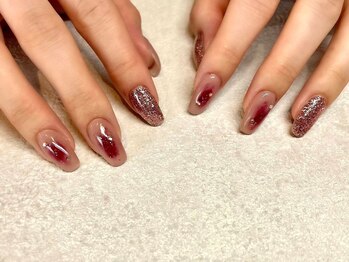 ビューティービースト フォー ネイルアンドアイラッシュ 松浜店(beauty:beast)/ボルドーニュアンスネイル☆