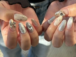 シルバーリボンネイル
