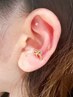 【超話題】耳つぼジュエリー【両耳3粒ずつ】可愛くオシャレに耳つぼ体験♪